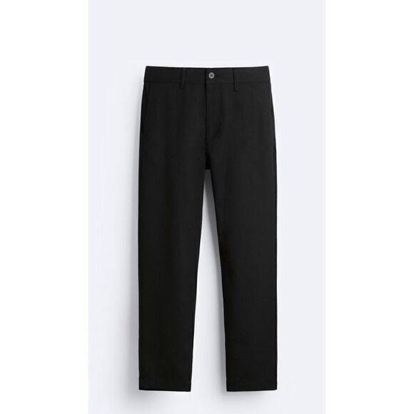 Zara TEXTURED COMFORT TROUSERS Size 31 - Picture 3 of 6